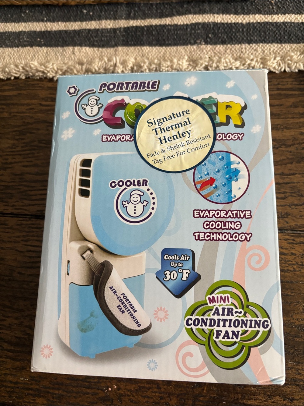 Portable Mini Air-Conditioning Fan Cooler - Blue